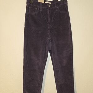 Levi's Women's Deep Purple Corduroy Mom Jeans